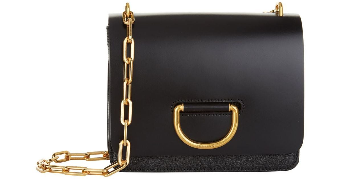 Small D-ring Chain Strap Bag in Black 