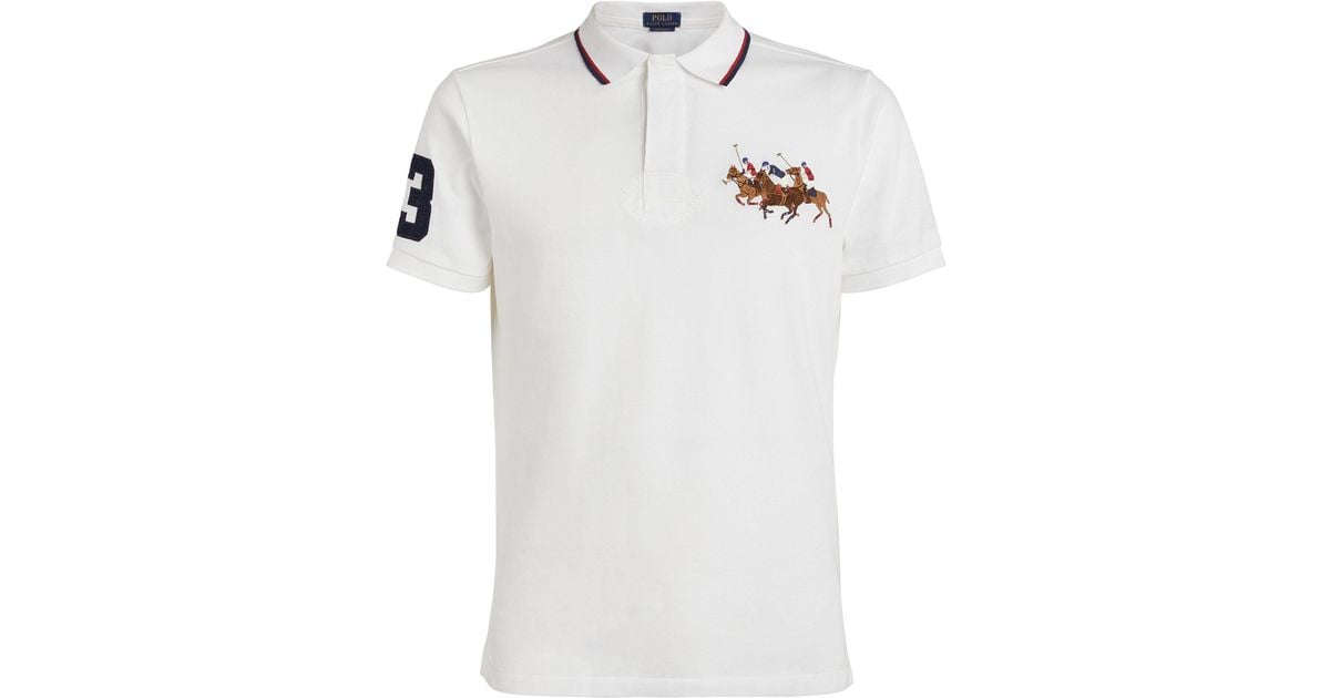 Polo Ralph Lauren Triple-pony Polo Shirt in White for Men Lyst
