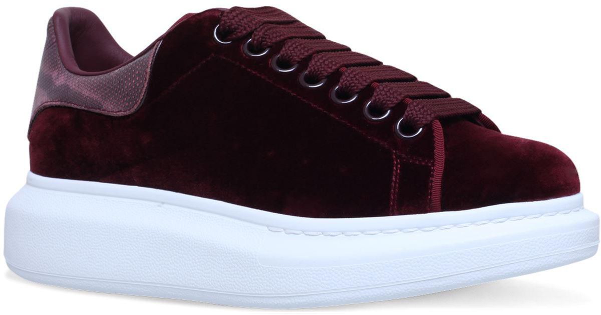 red velvet alexander mcqueen trainers
