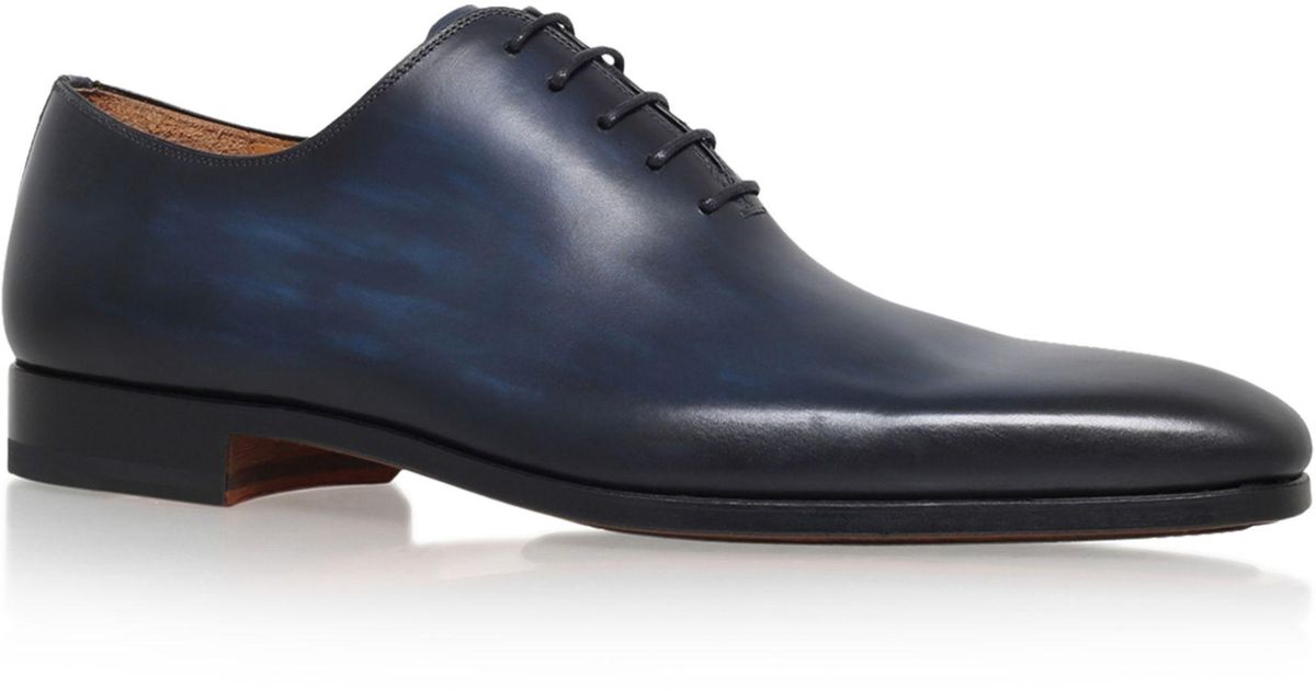 Magnanni Leather Wholecut Oxford Shoes in Blue for Men Lyst