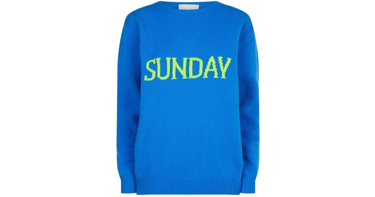 Alberta Ferretti Cashmere Sunday Sweater in Blue - Lyst