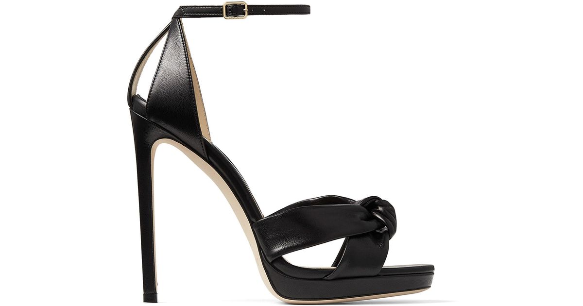 Jimmy Choo Rosie 120 Leather Sandals in Black | Lyst