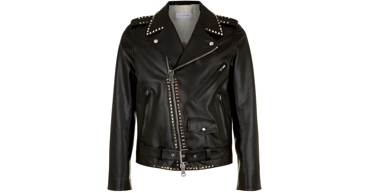 valentino rockstud leather jacket