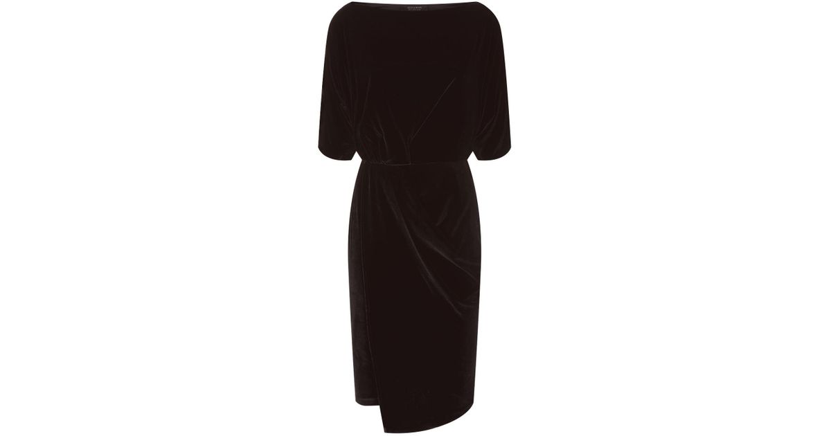 AllSaints Sina Velvet Dress in Black | Lyst UK