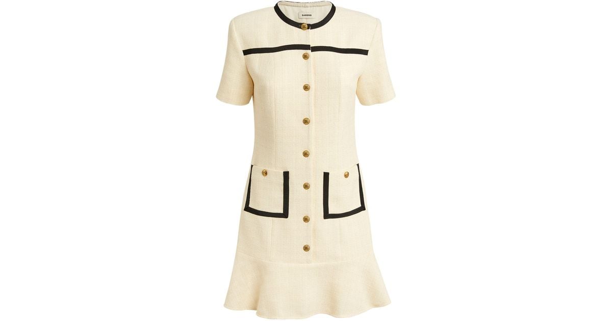 Sarah Dress in Sandstone Tweed main image 1