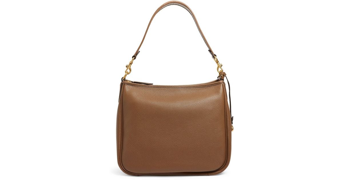 COACH Leather Cary Shoulder Bag in Grey (Brown) | Lyst