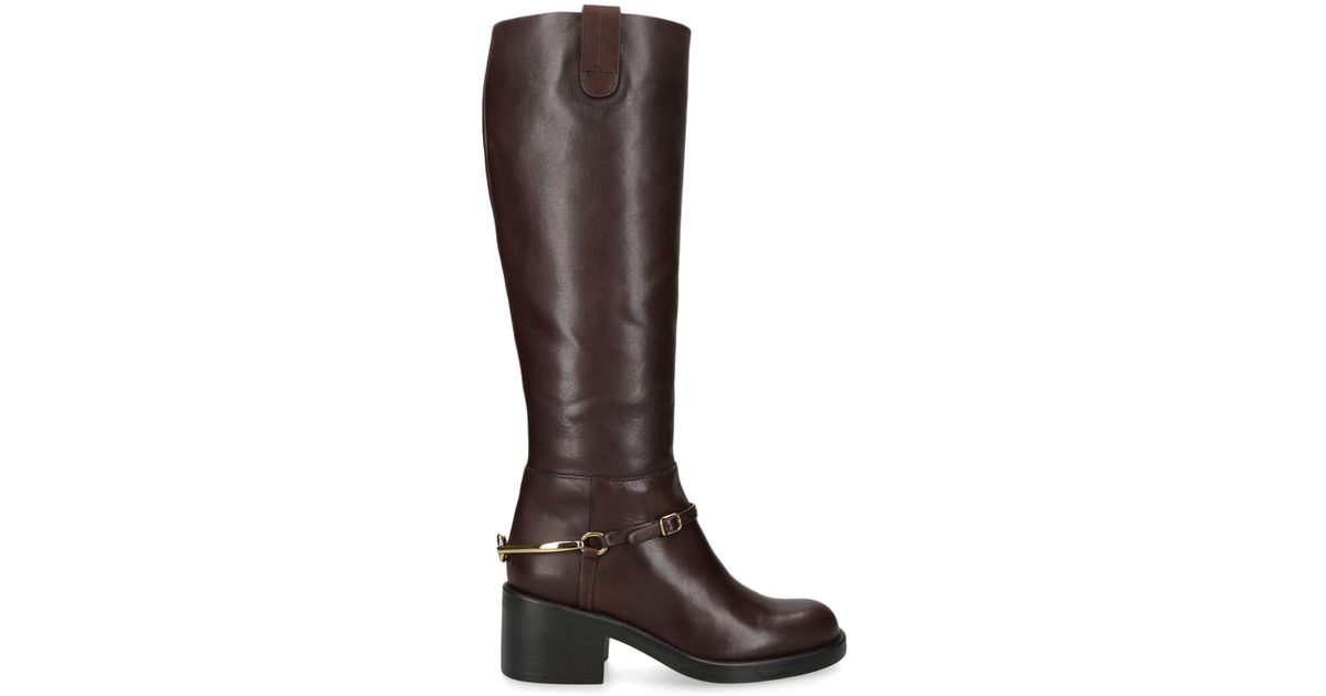 Chloé Leather Dakota Knee-High Boots 70 in Brown | Lyst