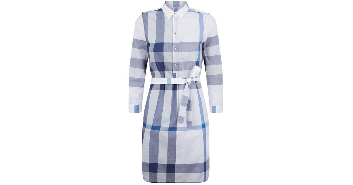 blue burberry dress