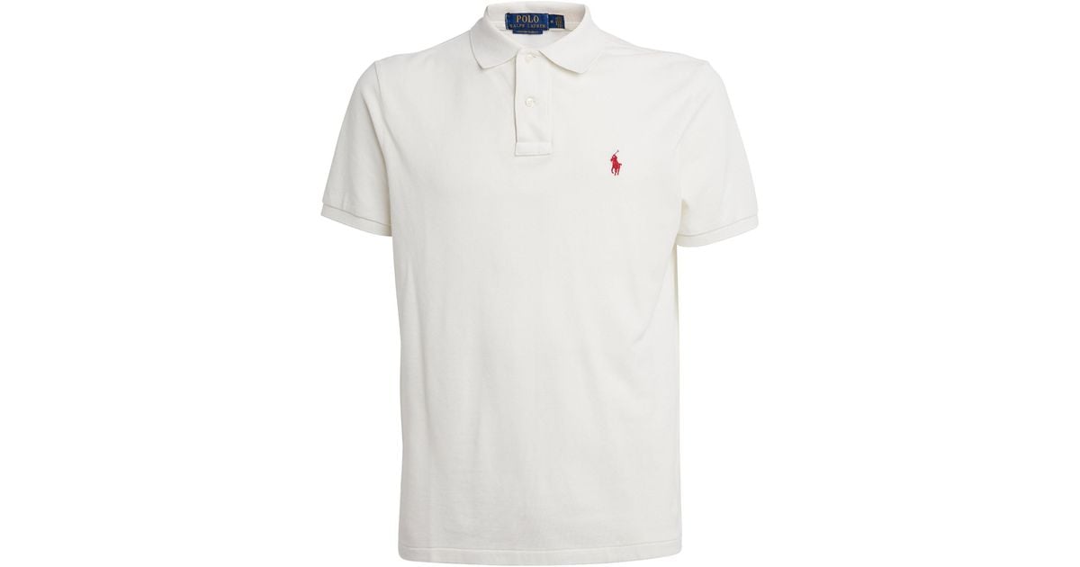 Polo Ralph Lauren Graphic Print Polo Shirt in White for Men Lyst