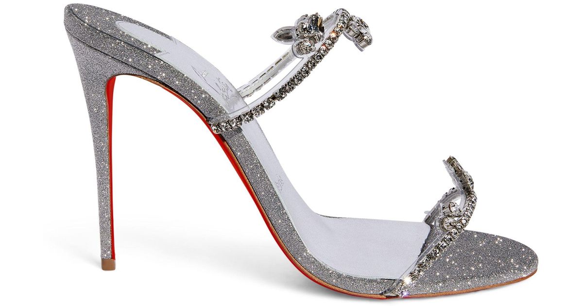 Christian Louboutin Just Queen Embellished Mules 100 in White Lyst Canada