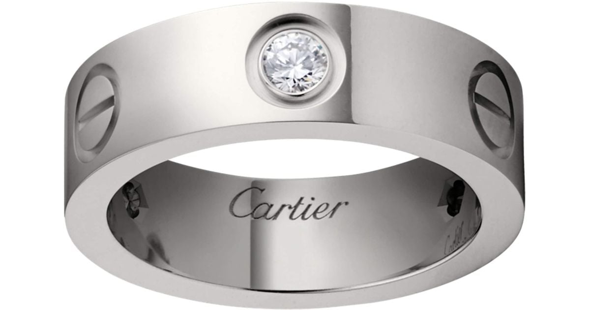 Cartier And Diamond Love Ring in Metallic Lyst Canada