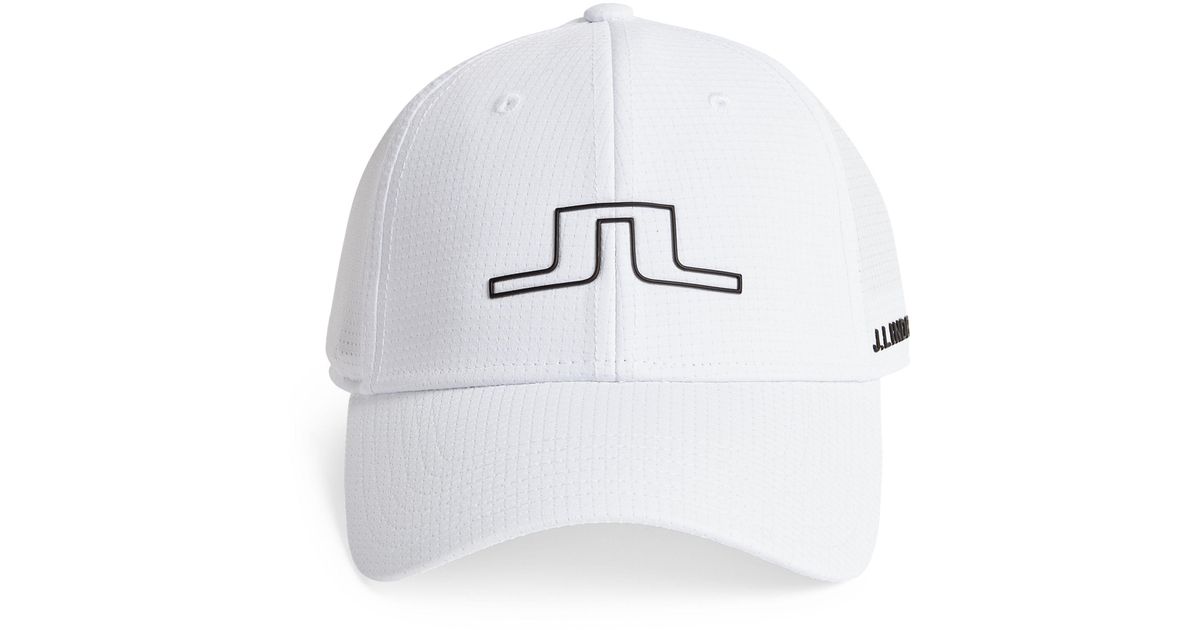 J.Lindeberg Caden Golf Cap in White for Men | Lyst Canada