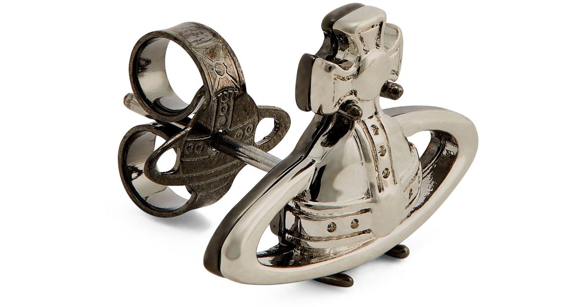 Vivienne Westwood Suzon Orb Single Stud Earring in Metallic
