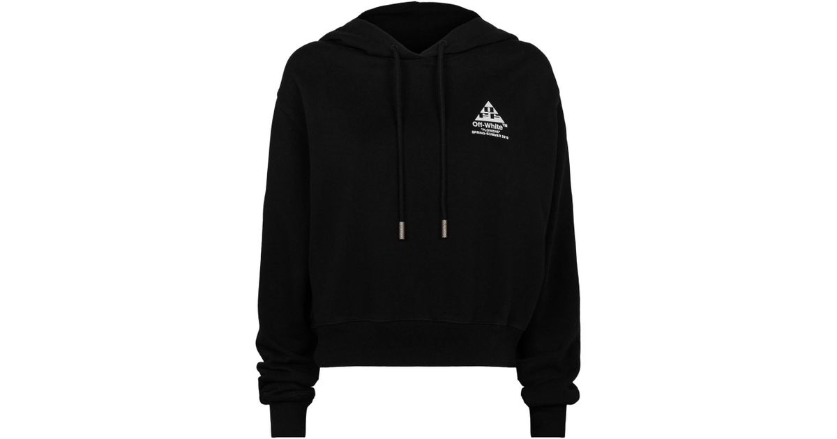 off white flowers hoodie