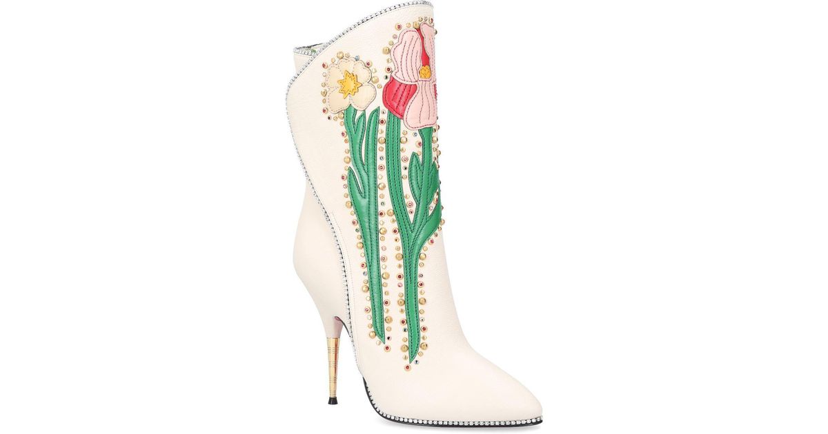 gucci white ankle boots