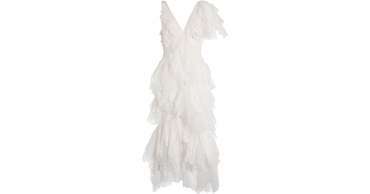 Zimmermann Tulle Rhythmic Fluted Gown in Ivory (White) | Lyst Canada