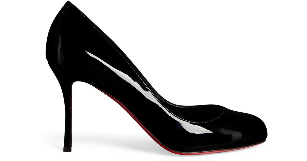 Christian Louboutin Suede Dolly Patent Pumps 85 in Red Lyst