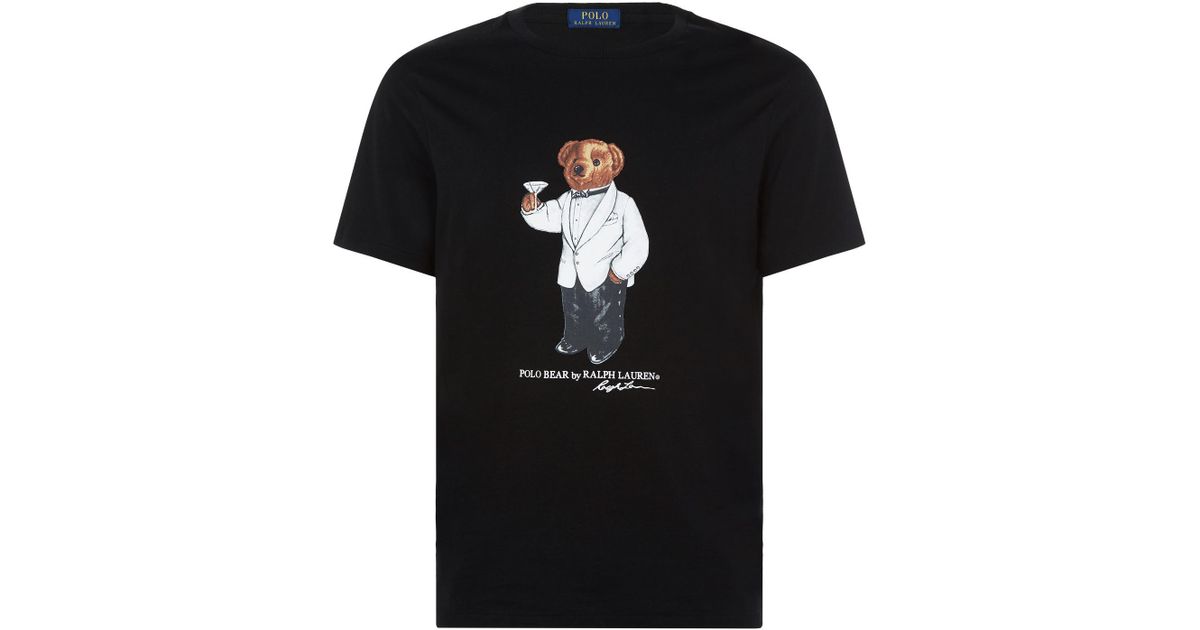 Polo Ralph Lauren Tuxedo Bear T-shirt in Black for Men | Lyst