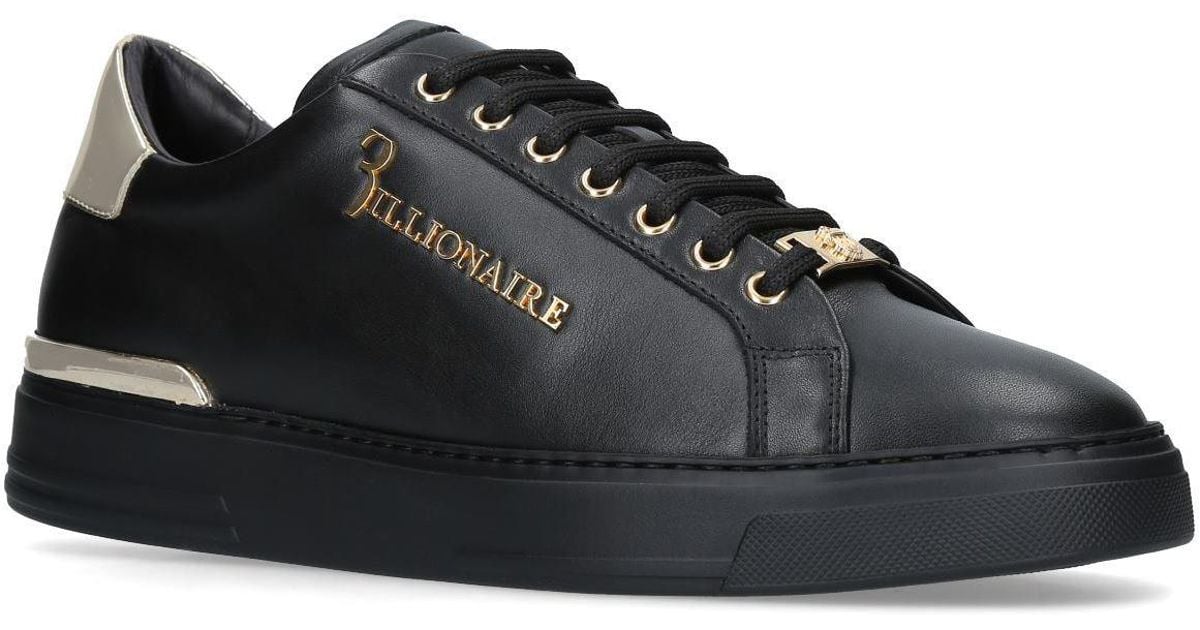 Billionaire Leather Berlin Sneakers in Black for Men Lyst