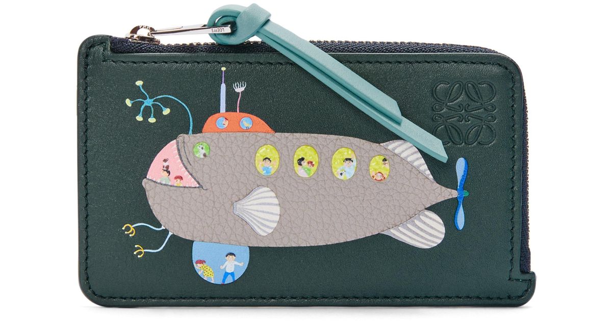 Loewe X Suna Fujita Deep Sea Card Holder in Green | Lyst