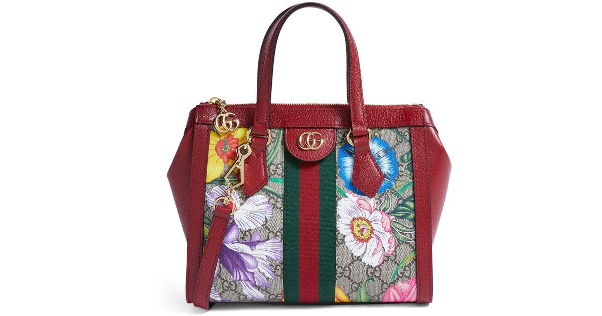 Gucci Ophidia GG Flora Small Tote Bag in Red Lyst Canada