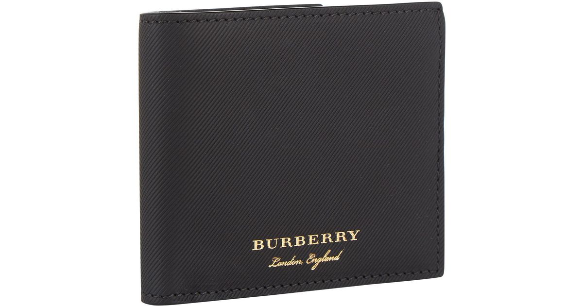 burberry leather bifold wallet