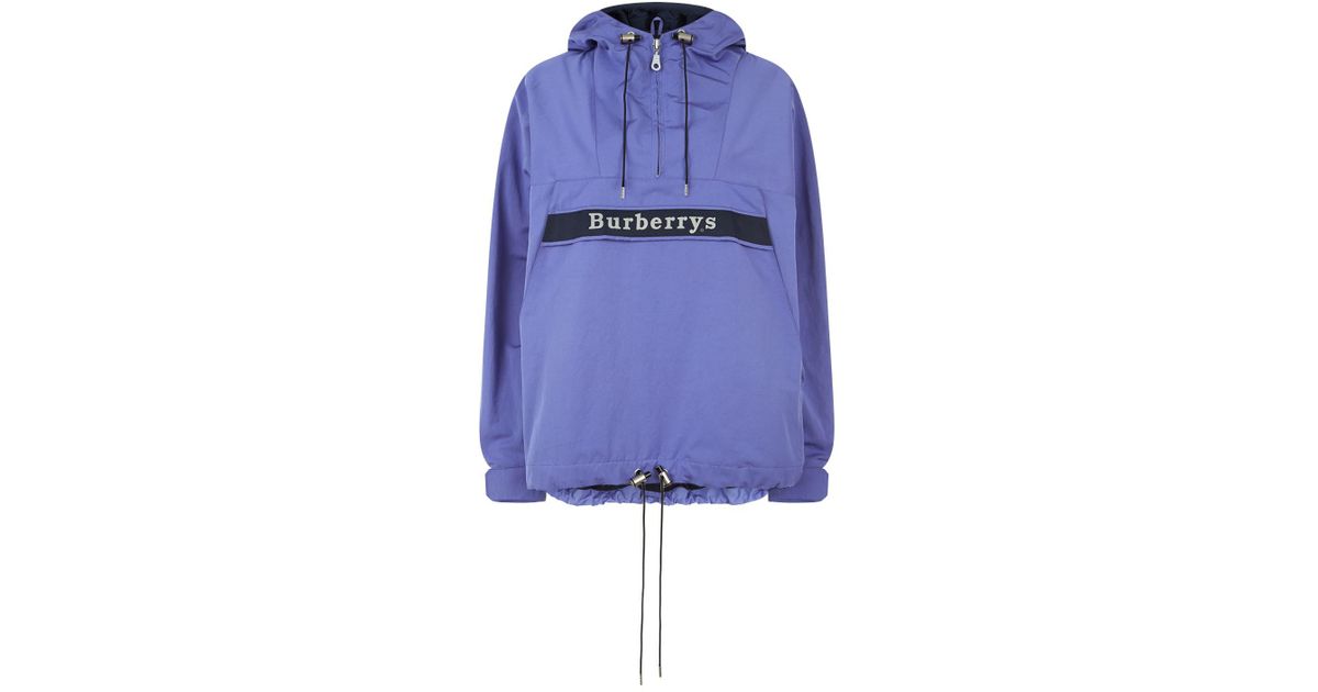 Burberry Cotton Re-issued Hooded Anorak in Purple - Lyst