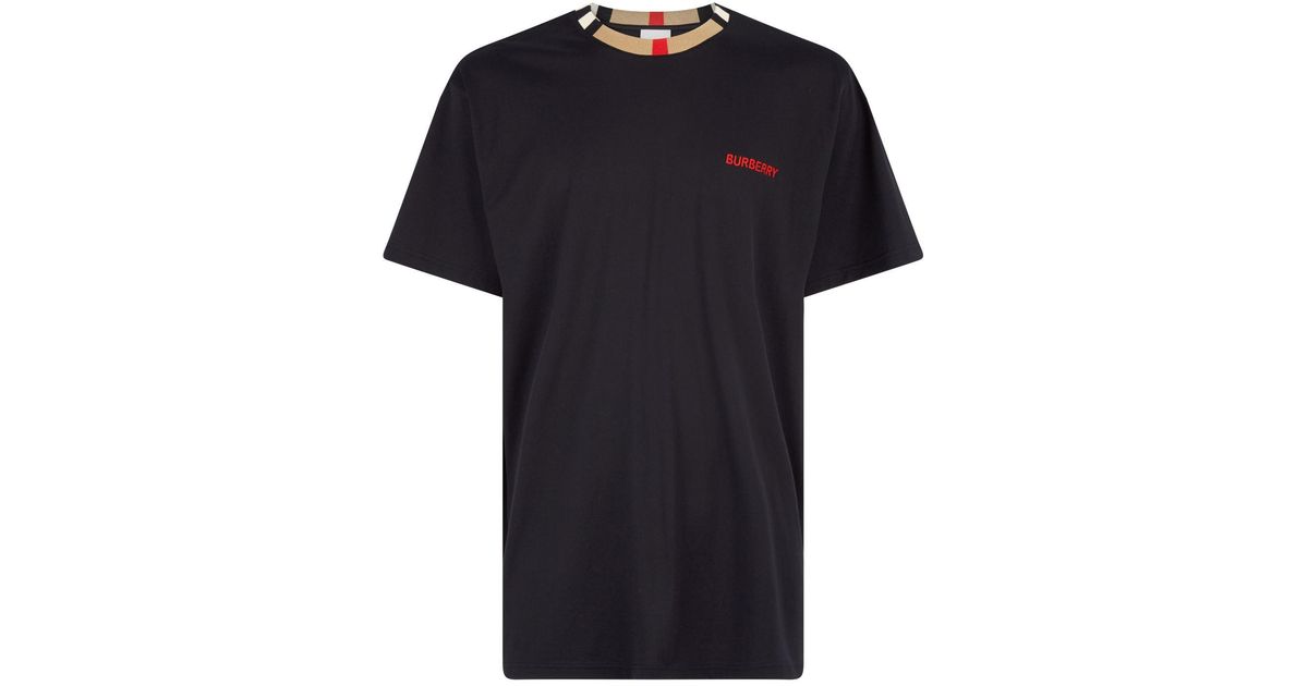 Burberry Jayson Icon Stripe T-shirt in Black for Men | Lyst UK