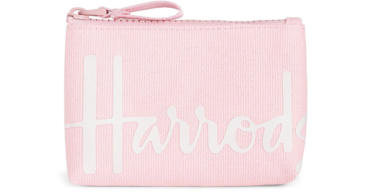 Harrods Cotton Logo Coin Purse in Pink Lyst UK