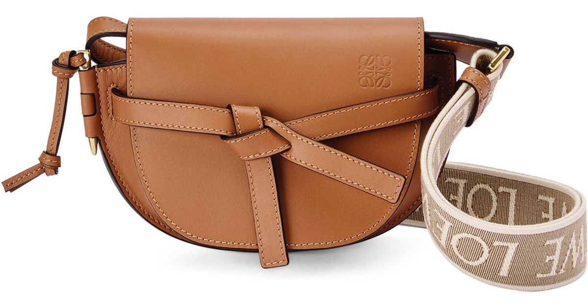 Loewe Mini Gate Dual Bag in Brown Lyst