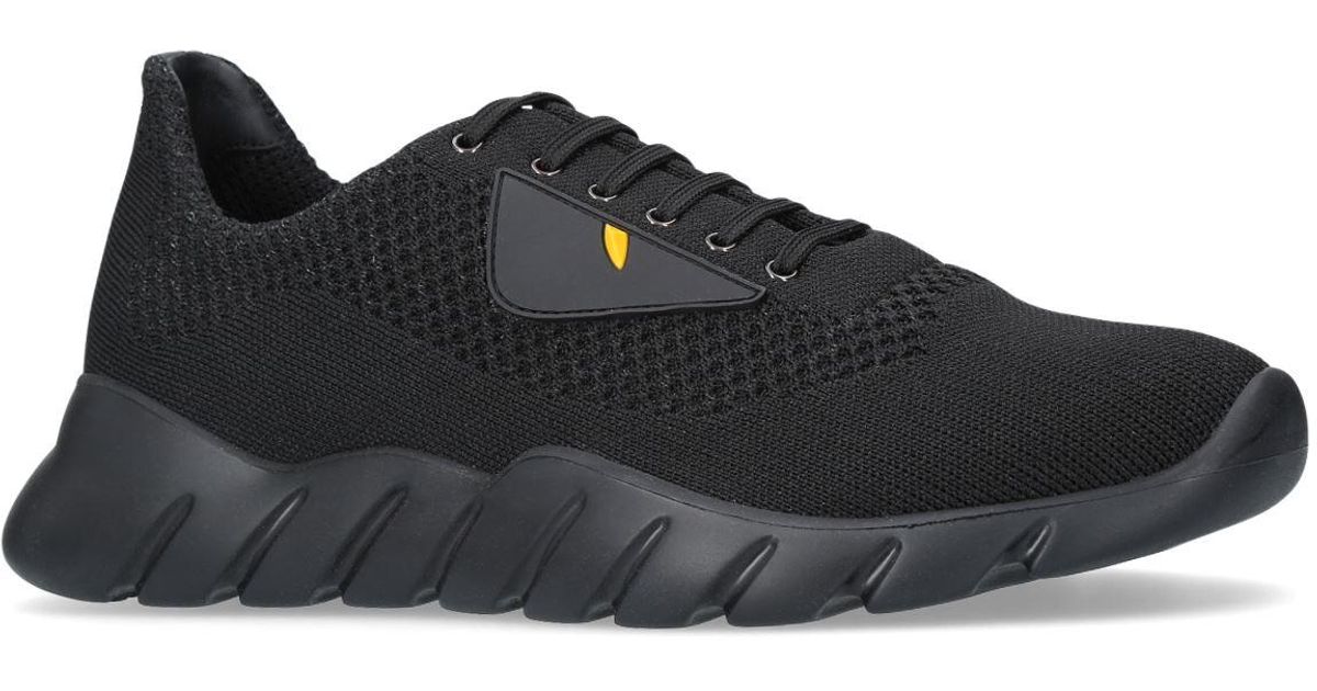 Fendi Rubber Monster Eyes Runner Sneakers in Black for Men