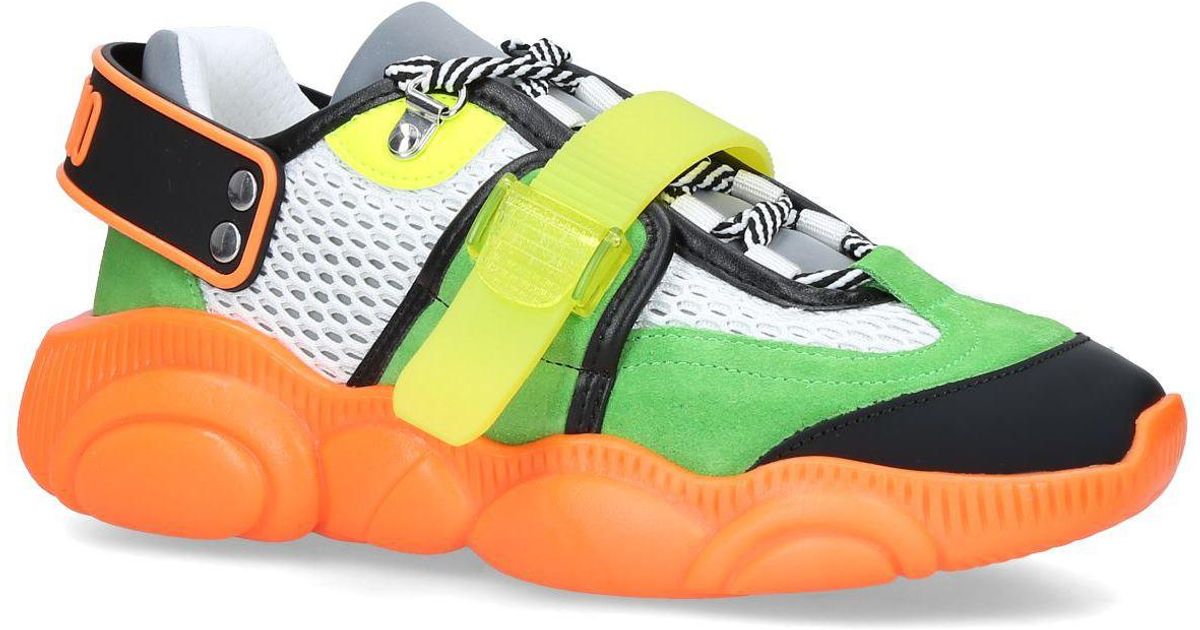 moschino fluo teddy sneakers