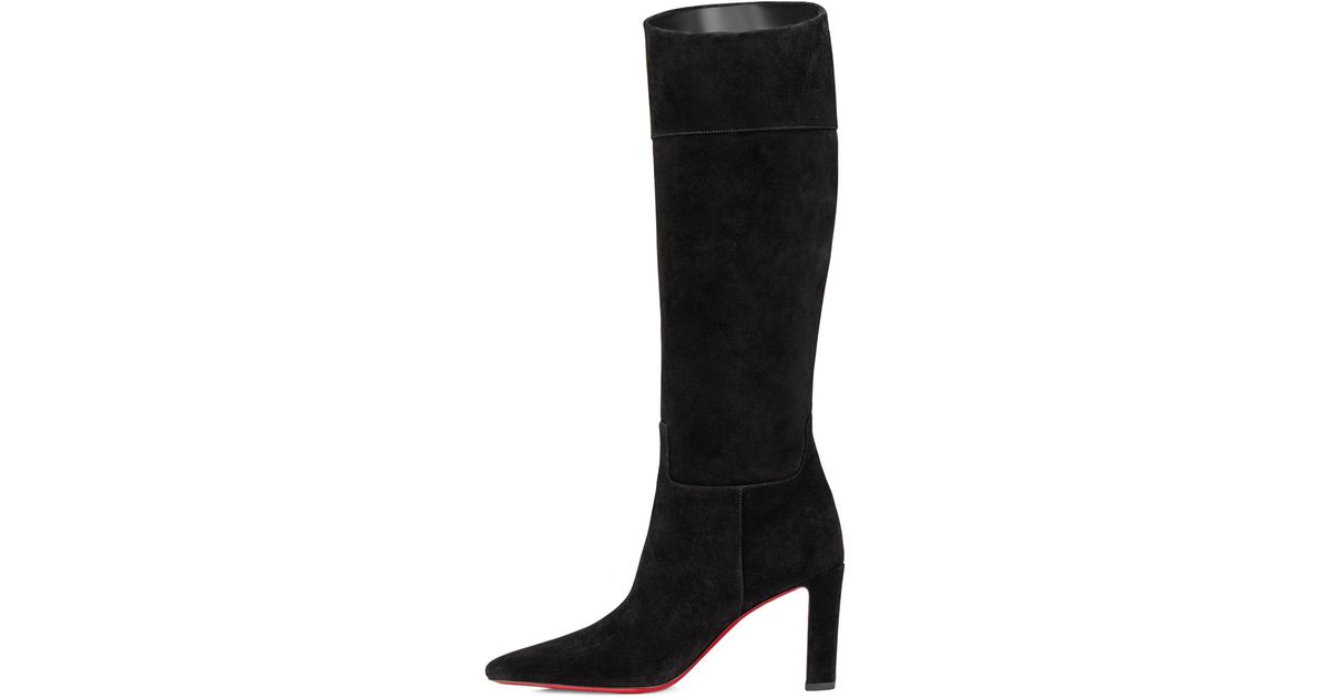 Christian Louboutin Suprabotta 100 Suede Heeled Knee-high Boots in ...