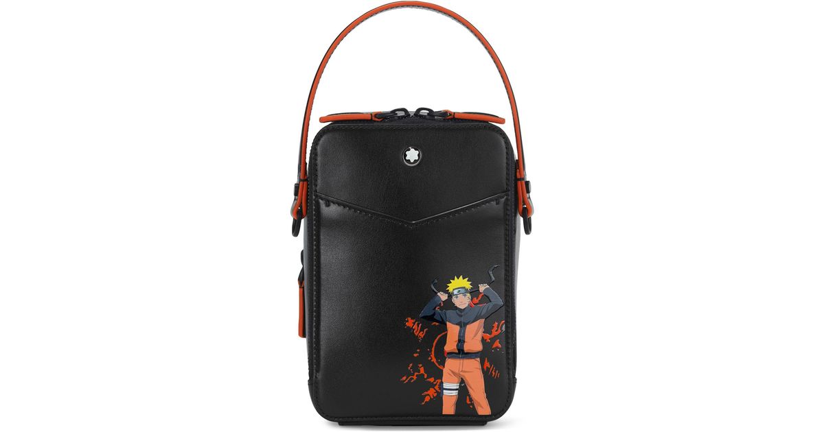 Montblanc X Naruto Leather Reporter Bag In Black For Men Lyst UK