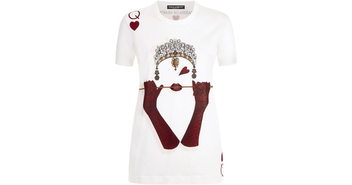 Queen Of Hearts T-shirt, White 