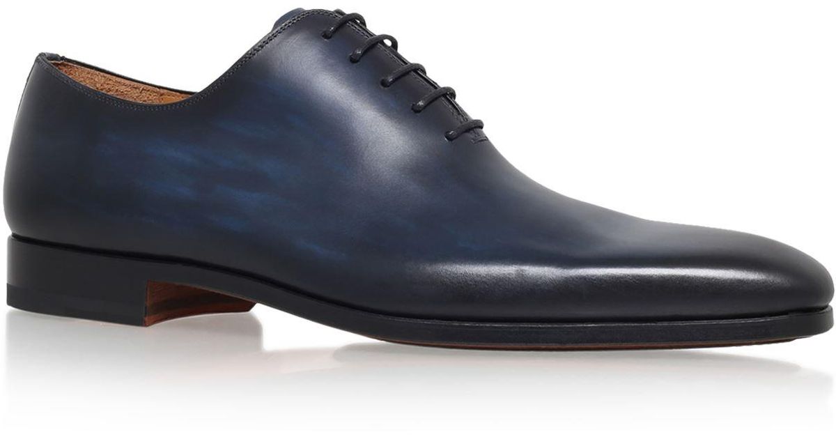 Magnanni Leather Wholecut Oxford Shoe in Navy (Blue) for Men | Lyst