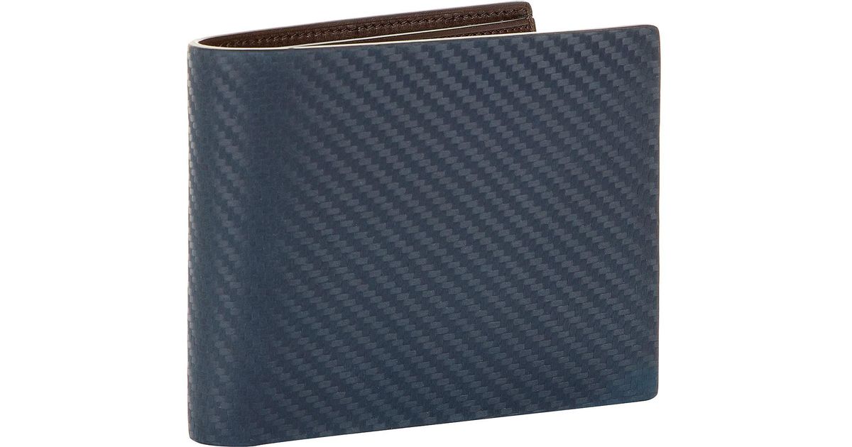Dunhill Leather Billfold Carbon Fibre Wallet in Blue for Men