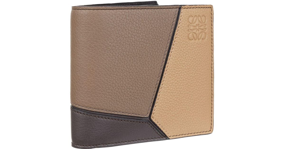 Loewe Leather Puzzle Wallet in Green 