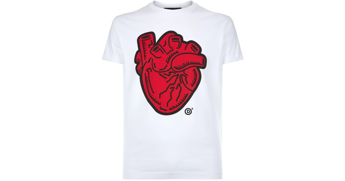 dsquared t shirt heart