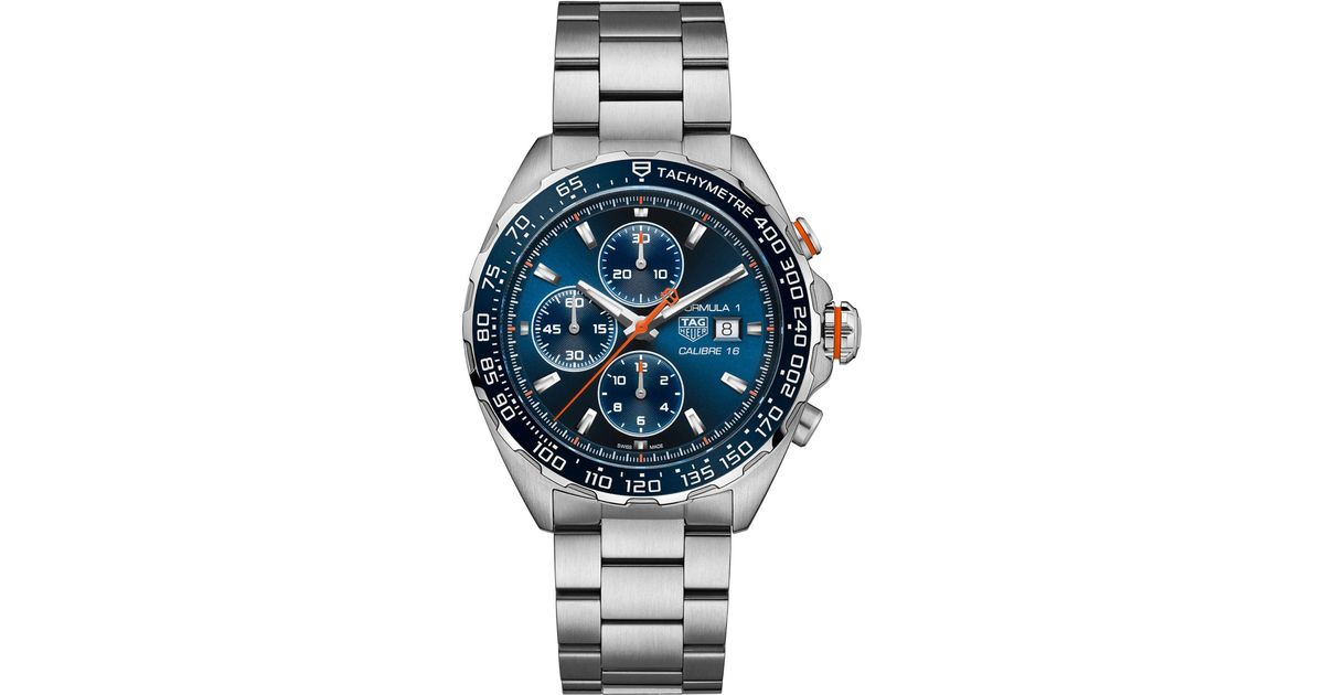 Tag Heuer Stainless Steel Formula 1 Chronograph Watch 44mm in Blue 
