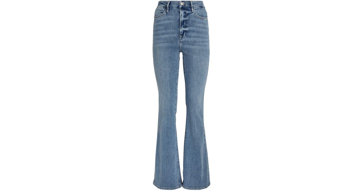 FRAME Le Super High Flare Jeans in Blue | Lyst Canada