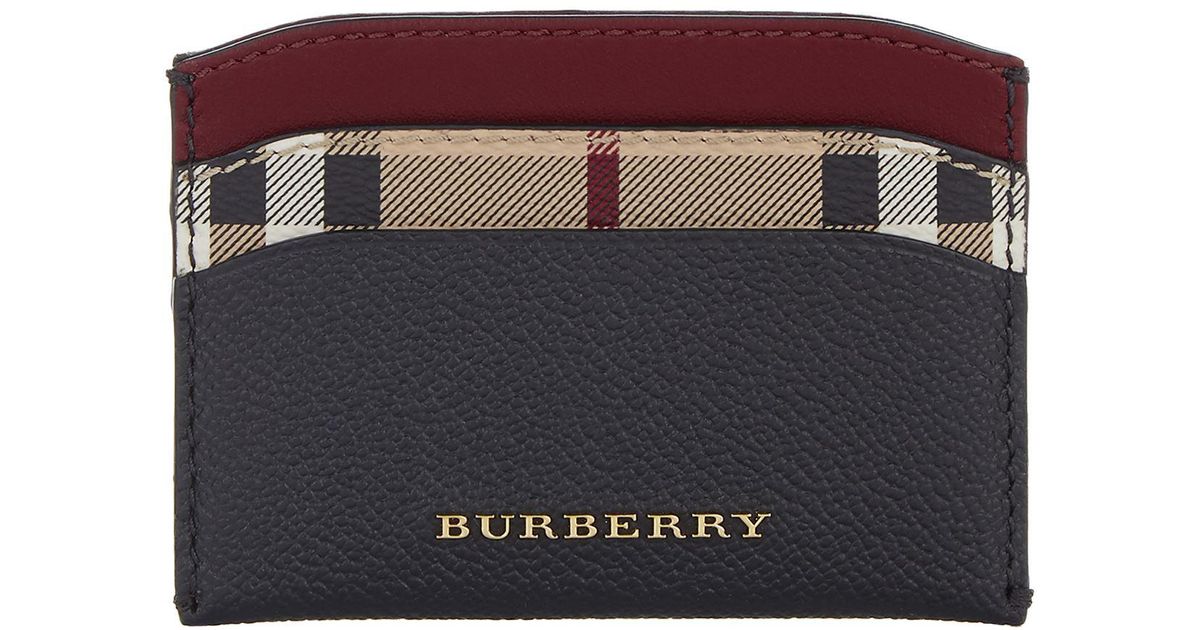 Burberry Leather Izzy Cardholder in Black - Lyst