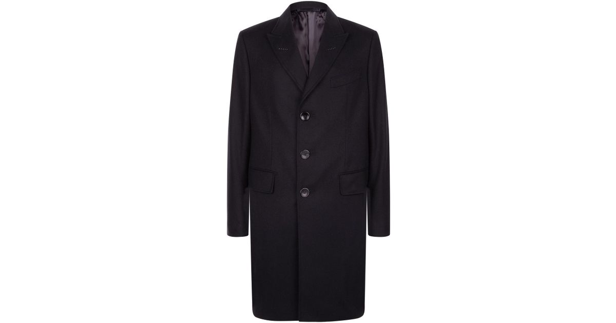 Tom Ford Cashmere Overcoat in Blue for Men | Lyst