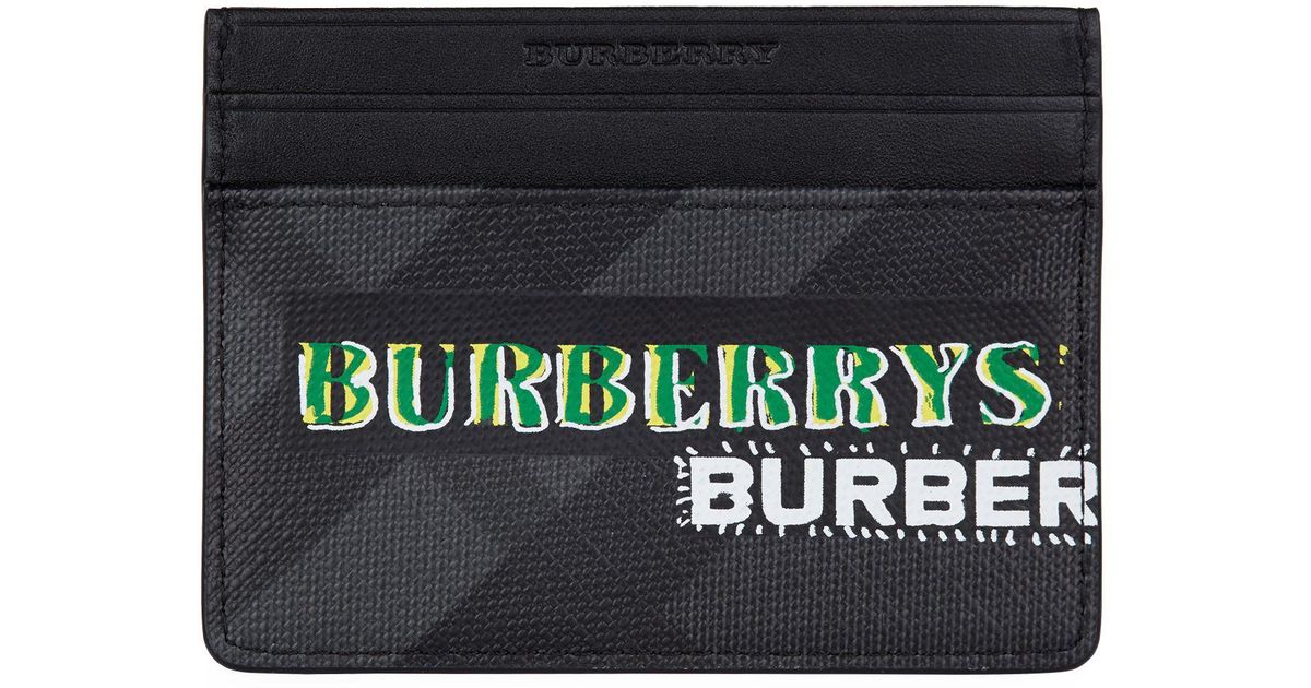 burberry graffiti card holder