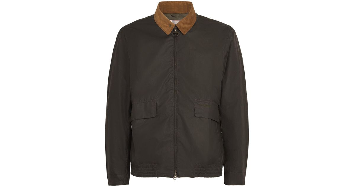 Barbour Waxed Newbury Jacket in Black for Men | Lyst
