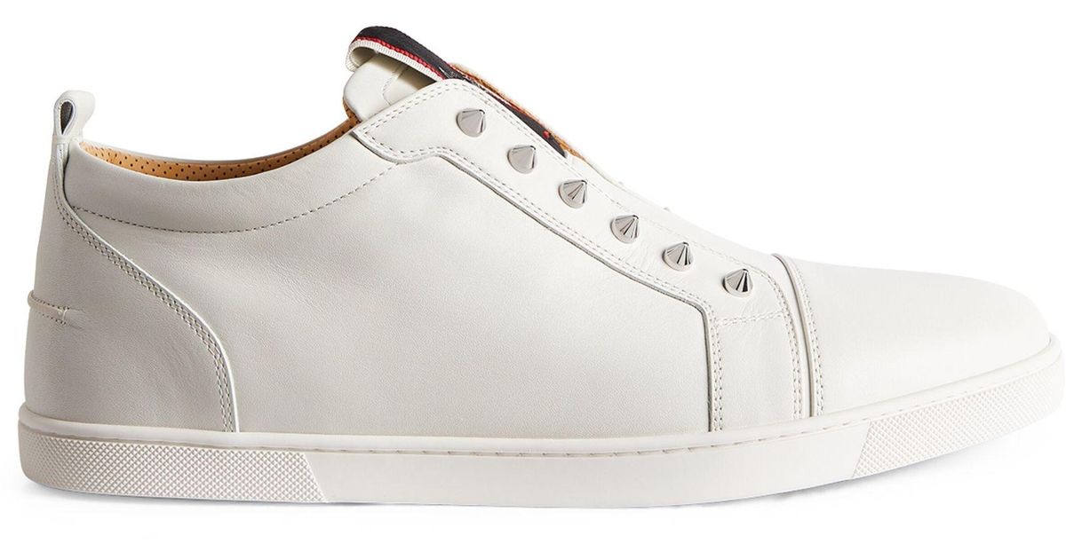 Christian Louboutin Fav Fique A Vontade Flat Calf in White for Men