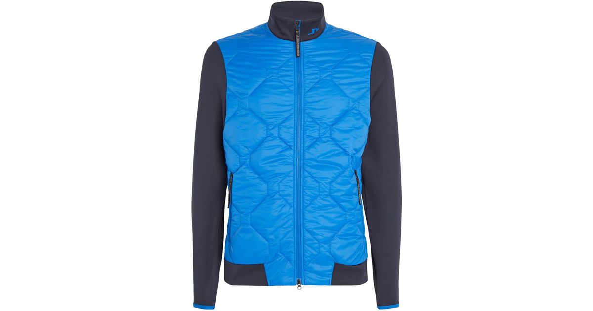 J.Lindeberg Quilt Hybrid Jacket in Blue for Men Lyst