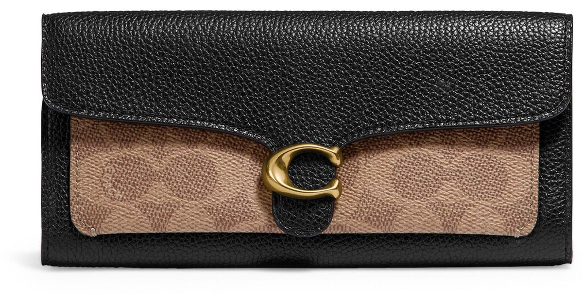 COACH Tabby Signature Canvas Wallet in Black Lyst
