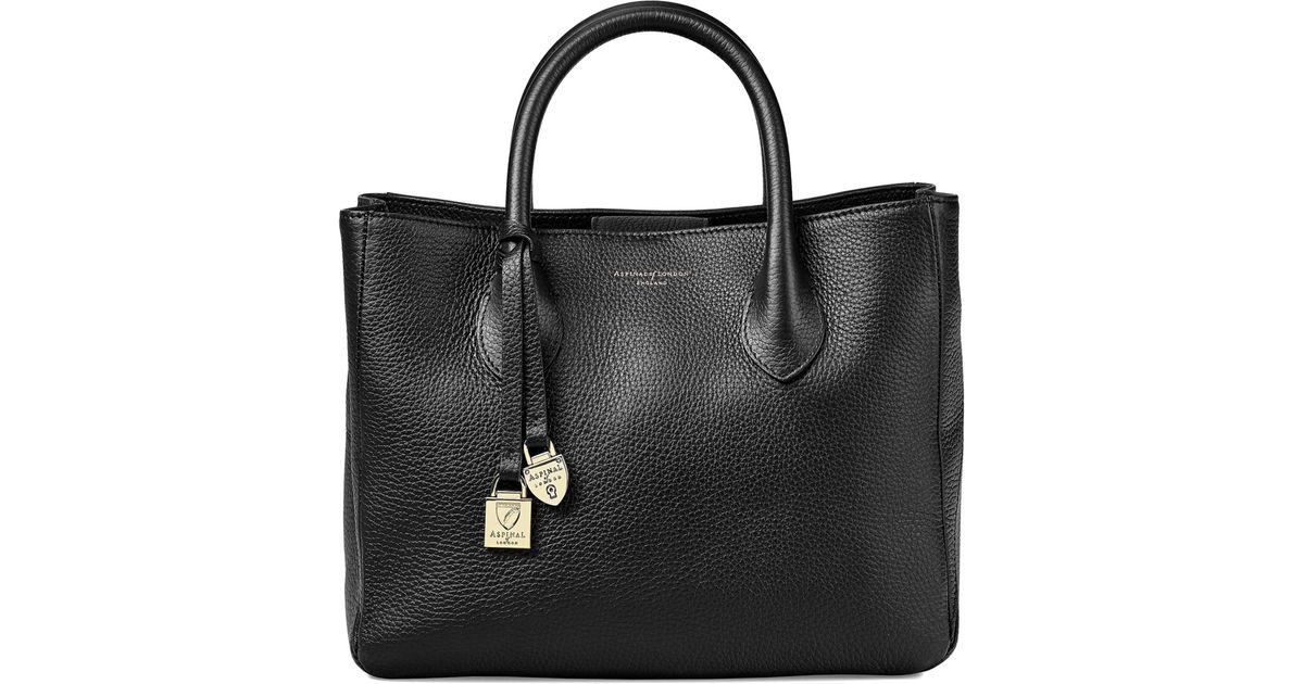 Aspinal of London Small London Tote Bag in Black | Lyst