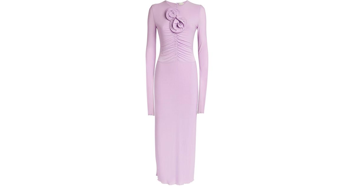 Magda Butrym Flower-detail Midi Dress in Purple | Lyst